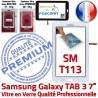 SM-T113 LITE Tab3 Blanche Ecran PREMIUM Qualité Galaxy TAB3 en Verre Vitre Prémonté SM Adhésif T113 Samsung Supérieure Assemblée LCD Blanc Tactile
