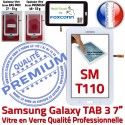 SM-T110 LITE Tab3 Blanche Qualité en T110 Samsung Ecran LCD Supérieure Blanc Tactile Galaxy Vitre SM TAB3 Adhésif Assemblée Verre PREMIUM Prémonté