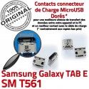 Samsung Galaxy TAB E SM-T561 USB inch à Micro de Dock SM T561 Connecteur ORIGINAL Chargeur charge Pins souder 9 Connector Prise Dorés