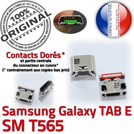 Samsung Galaxy TAB E SM-T565 USB Connector T565 Chargeur inch Dock Connecteur souder Dorés SM charge 9 ORIGINAL Pins Micro de Prise à