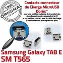Samsung Galaxy TAB E SM-T565 USB Pins Connecteur inch Dorés ORIGINAL Dock de Connector Chargeur T565 SM 9 charge Micro souder à Prise