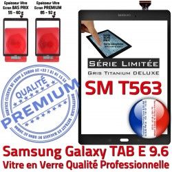 PREMIUM Qualité SM-T563 Verre Vitre TAB Anthracite Galaxy Limitée E Série Ecran Tactile 9.6 T563 TAB-E Ant Assemblée Gris Samsung SM Adhésif