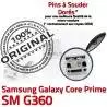 Samsung Prime SM G360 Micro USB Qualité Galaxy Dorés Core Prise Dock de SM-G360 Connector souder charge Pins MicroUSB ORIGINAL à Chargeur Fiche