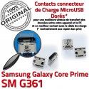 Samsung Prime SM G361 Micro USB Connector Dorés MicroUSB Pins SM-G361 Qualité Fiche de Dock souder à ORIGINAL Chargeur Core Prise Galaxy charge