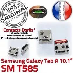 de charge USB Fiche Dorés Chargeur Tab-A Dock Galaxy Connector SM-T585 SLOT Prise à ORIGINAL Pins Qualité souder TAB-A Samsung MicroUSB