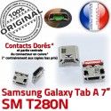 Galaxy Tab-A SM-T280N Prise USB SLOT Chargeur Pins de Dorés Samsung à MicroUSB Fiche Connector Qualité Dock TAB-A ORIGINAL souder charge