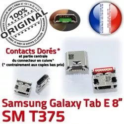 Samsung à Connecteur Prise Tab Pins Dock Galaxy Micro charge E Connector T375 TAB souder Dorés USB inch de Chargeur 8 ORIGINAL SM