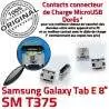 Samsung Galaxy Tab E T375 USB TAB Dock Pins charge inch ORIGINAL Connecteur Micro SM Connector Prise souder 8 Dorés Chargeur de à