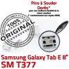 Samsung Galaxy Tab-E SM-T377 USB Chargeur Prise Dock SLOT de Fiche à MicroUSB Pins Qualité Connector souder ORIGINAL charge TAB-E Dorés