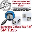 Samsung Galaxy Tab A T355 USB à Micro Prise Connector Dorés charge de ORIGINAL SM Chargeur 8 Connecteur inch Dock souder Pins TAB