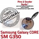 Samsung Core SM-G350 USB Charge Pins Qualité de Chargeur Galaxy Micro Connector Prise charge souder G350 Connecteur ORIGINAL Dorés Plus à SM
