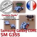 Samsung Core SM G355 Micro USB charge Qualité Galaxy à Prise Fiche souder 2 de Connector Dock Pins Dorés PORT ORIGINAL Chargeur SM-G355