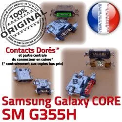 Chargeur 2 souder USB Connecteur ORIGINAL de Prise SM Galaxy Core SM-G355H Dorés Qualité Pins Samsung Charge PORT Micro G355H Connector à charge