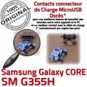 Samsung Core SM G355H Micro USB Dorés Prise Galaxy Qualité SM-G355H à ORIGINAL de Dock charge Chargeur PORT souder 2 Connector Fiche Pins