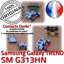 SM Chargeur DUOS Micro Pins ORIGINAL souder USB Connecteur TREND Qualité Samsung G313HN Galaxy de SM-G313HN Charge Prise à Dorés charge Connector