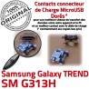 TREND S DUOS SM G313H Micro USB Dorés Pins de Prise Galaxy ORIGINAL à Samsung SM-G313H souder Qualité Dock Fiche MicroUSB Chargeur Connector charge