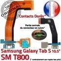 SM-T800 Micro USB TAB-S Charge SM Galaxy Connecteur Dorés de S Lecteur T800 Qualité ORIGINAL SD TAB Nappe Contacts Réparation Chargeur Samsung