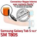 Samsung Galaxy TAB S SM-T805 Ch Qualité ORIGINAL Doré Mémoire de Nappe Charge TAB-S SD USB Port Prise Micro Chargeur Connecteur Lecteur