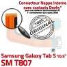 SM-T807 Micro USB TAB-S Charge Galaxy Lecteur ORIGINAL Connecteur T807 SM Qualité Chargeur Nappe SD Samsung Réparation Dorés S de TAB Contacts