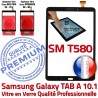 Samsung Galaxy TAB A SM-T580 N 10.1 Verre PREMIUM aux Noir Qualité Ecran Résistante SM Chocs Vitre Tactile Supérieure Noire T580 TAB-A en