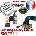 SM-T311 USB TAB3 Prise Charge Chargeur Samsung T311 Connecteur MicroUSB Réparation Galaxy Port Fiche 3 Qualité SM ORIGINAL de Nappe TAB Microphone