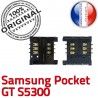 Samsung Galaxy Pocket GT s5300 S OR ORIGINAL Lecteur Carte Reader Card SLOT Connector Dorés Contacts à Connecteur souder Pins SIM