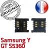 Samsung Galaxy Y GT s5360 S Contacts Dorés Card Lecteur OR Carte Connector SLOT ORIGINAL Pins souder SIM à Connecteur Reader Prise