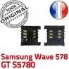 Samsung Wave 578 GT s5780 S Card Lecteur souder Connector SIM OR Contacts Dorés Reader Pins à ORIGINAL Prise SLOT Connecteur Carte