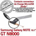GT-N8000 Micro USB NOTE Charge de Réparation Galaxy Dorés Samsung MicroUSB GT Qualité OFFICIELLE Connecteur Nappe N8000 ORIGINAL Contacts Chargeur