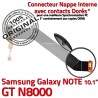 GT-N8000 Micro USB NOTE Charge Chargeur Contacts OFFICIELLE Galaxy GT Nappe Qualité MicroUSB ORIGINAL Réparation N8000 de Connecteur Samsung Dorés