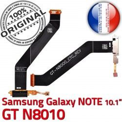 de Ch Connecteur Galaxy USB Samsung ORIGINAL N8010 Réparation OFFICIELLE GT Qualité Nappe Chargeur Dorés NOTE Micro GT-N8010 Contacts Charge