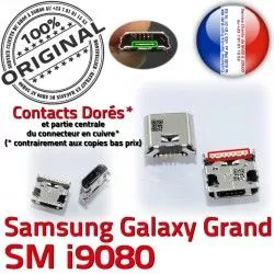 MicroUSB SLOT GT-i9080 Chargeur Dorés Samsung Prise USB Galaxy Qualité Connector Grand Fiche Pins de à ORIGINAL charge Dock souder