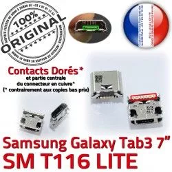 Connector Tab Dorés Pins Dock TAB 3 souder à Galaxy T116 Prise SM de inch ORIGINAL USB Samsung Chargeur Micro 7 Connecteur charge