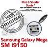 Samsung Galaxy i9150 USB ORIGINAL Qualité Connector Chargeur Pins de charge Dorés Connecteur Duos Micro à souder GT Prise Mega