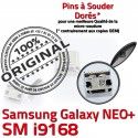 Samsung Galaxy NEO+ GT-i9168 USB Chargeur Dock NEO MicroUSB Connector souder Dorés charge Qualité ORIGINAL Plus Prise Fiche SLOT Pins à