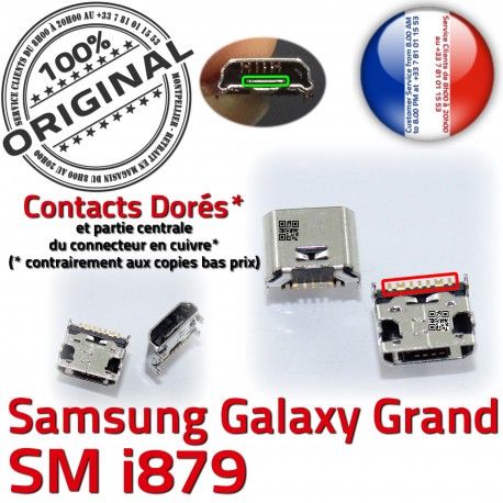 Samsung Galaxy GT-i879 USB Connector ORIGINAL SLOT Dock Dorés Grand de Prise charge MicroUSB souder à Qualité Fiche Chargeur Pins