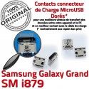 Samsung Galaxy i879 USB Micro ORIGINAL Prise Pins Dock GT Chargeur Dorés Grand souder Qualité charge à Connector Connecteur de
