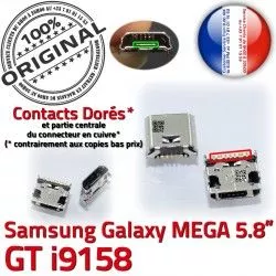 Prise ORIGINAL Pins Connector Galaxy Qualité à Dorés USB charge Samsung de Chargeur Duos Micro Mega GT Connecteur souder i9158