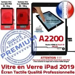 Adhésif Fixation HOME Oléophobe Vitre 2019 Réparation Tactile IC Caméra Noir A2200 Nappe Monté Ecran Qualité Verre iPad Tablette