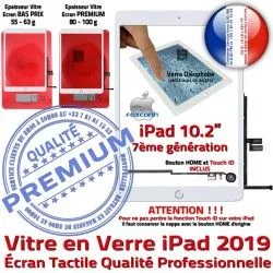 Tactile 2019 PREMIUM Fixation A2200 Bouton Caméra Ecran A2198 iPad Remplacement HOME Adhésif Blanc Qualité Precollé Vitre A2197 Verre Oléophobe