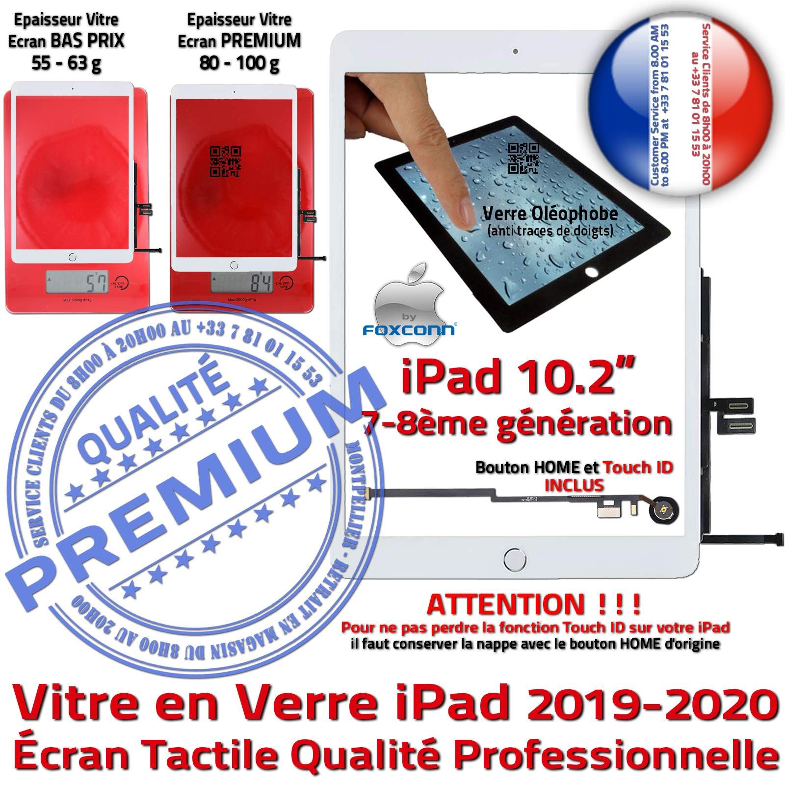 Protecteur d'écran Verre trempé 0.25mm iPad 10.2 8th Gen (2020)