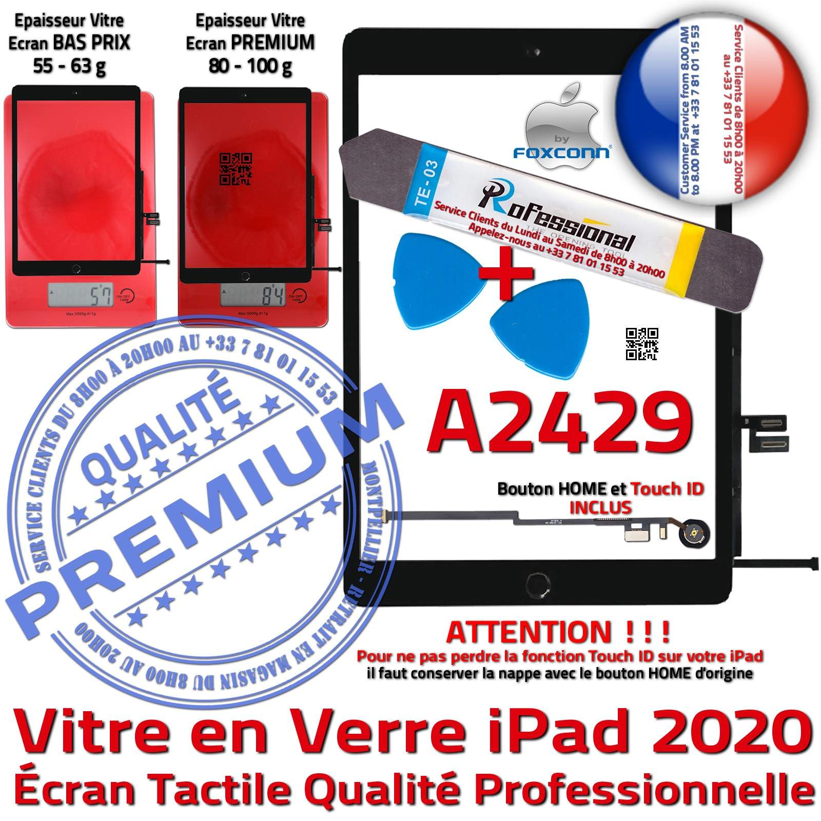 iPad 2022 10ème gén Verre Trempé ESR Protection Vitre Ecran Apple