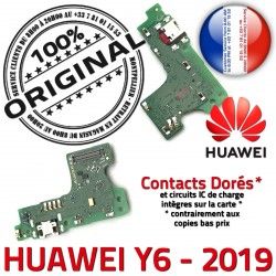 Y6 Téléphone Chargeur USB Microphone 2019 PORT Charge Prise OFFICIELLE Nappe Qualité Huawei Micro Branchement Antenne ORIGINAL