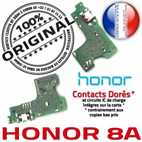 Honor 8A PORT USB Charge JACK Antenne Chargeur Qualité OFFICIELLE Nappe Microphone ORIGINAL RESEAU Prise Téléphone Micro Câble