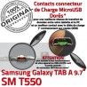 SM-T550 TAB A Micro USB Charge ORIGINAL Nappe Contact Connecteur MicroUSB OFFICIELLE T550 Chargeur Réparation de Qualité Galaxy SM Doré Samsung