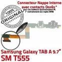 SM-T555 TAB A Jack Ecouteurs Bouton Casque T555 SM Connecteur Réparation Galaxy Chargeur HOME ORIGINAL Nappe Samsung MicroUSB Charge