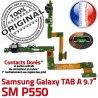 Samsung Galaxy TAB A SM-P550 C Réparation P550 ORIGINAL SM Charge Nappe Doré OFFICIELLE de MicroUSB Connecteur Contact Chargeur Qualité