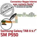 Samsung TAB A SM-P550 Galaxy C ORIGINAL USB P550 Charge Qualité de Connecteur Micro SM Chargeur Réparation OFFICIELLE Nappe Doré Contacts