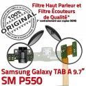 Samsung TAB A SM-P550 Galaxy C Doré ORIGINAL OFFICIELLE P550 Qualité Connecteur Contacts USB Chargeur Nappe SM Micro Charge Réparation de
