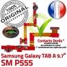 Samsung TAB A SM-P555 Galaxy C Nappe Qualité ORIGINAL Chargeur Charge Doré de OFFICIELLE Contacts SM P555 Réparation Connecteur Micro USB